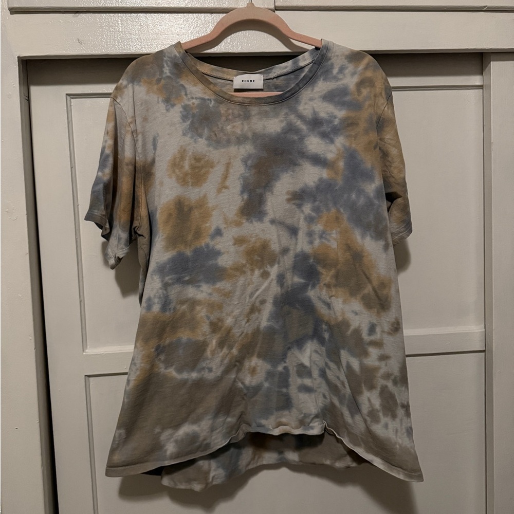 Rhude gray Tie-Dye Short Sleeve Tee
